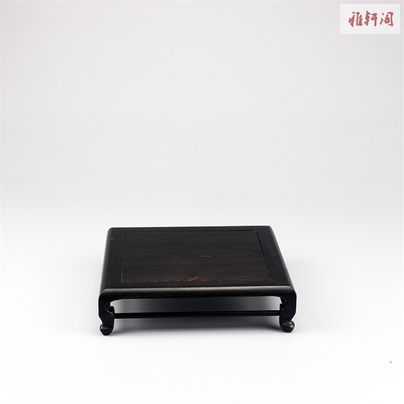 红木紫光檀中式微型盆栽艺术展示架文玩奇石茶壶印章木雕方形底座