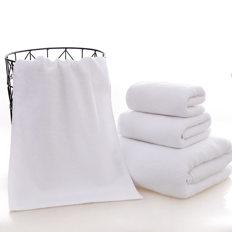 10条白色毛巾棉吸水加厚宾馆洗浴酒店美容院足疗家用洗脸面巾地巾