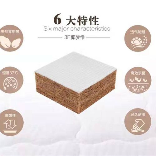 儿童天然椰棕椰梦维单偏硬乳胶棕榈棕垫床垫