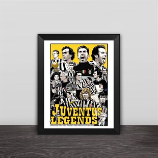 尤文图斯名宿插画款实木装饰相框照片墙桌摆挂框家居壁画布冯