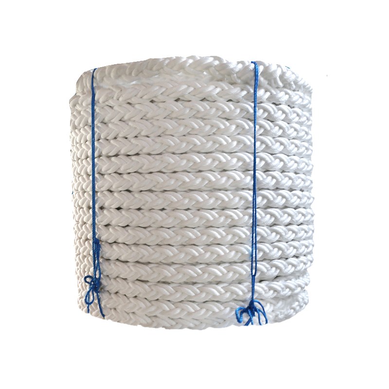 船用缆绳八股尼龙绳三股高强丙纶捆绑绳高分子扭绳耐磨锚绳长丝绳