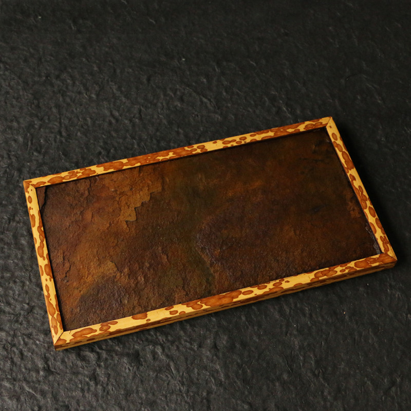 崖石干泡台梅妃湘妃竹贴片大漆工艺文盘茶盘文房雅器茶道茶具,特色手工艺,竹编/竹雕,淘宝优惠券,粉丝福利购,淘宝优惠卷