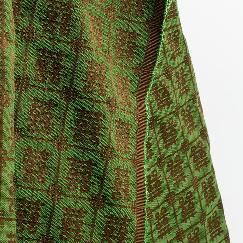 中国风粉色喜字提花面料diy衬衫外套汉服连衣裙服装设计师面料