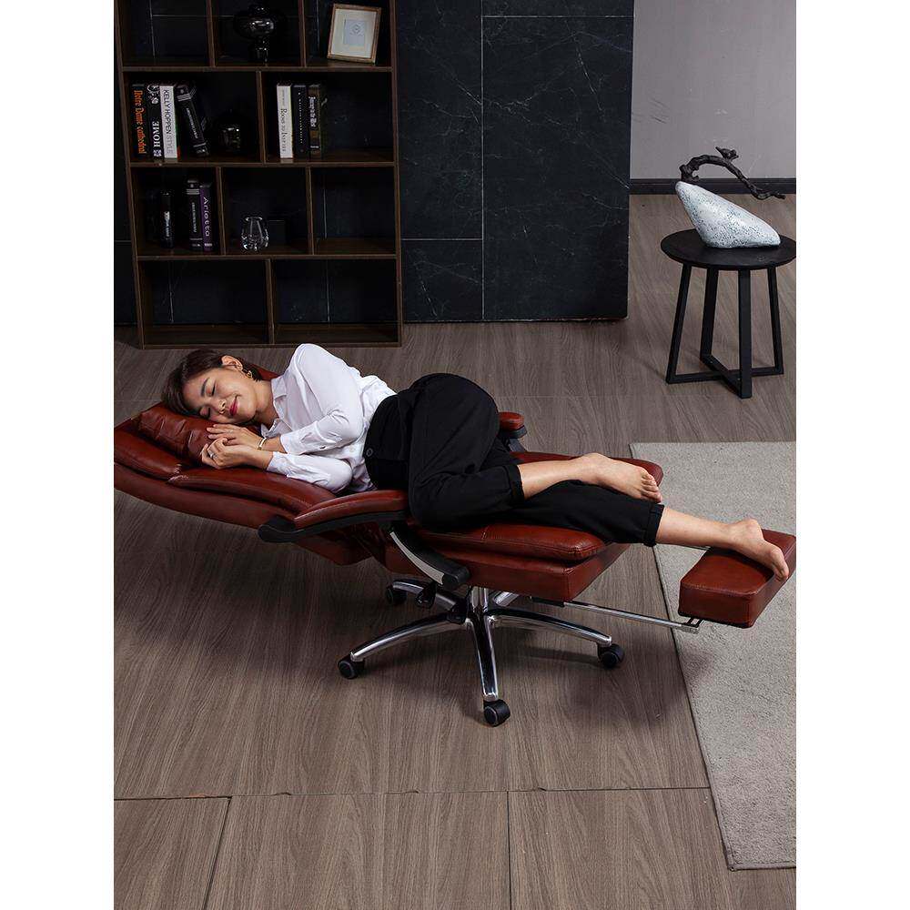 老板椅真皮办公椅舒适久坐可躺平180度办公室座椅电脑椅家用椅子