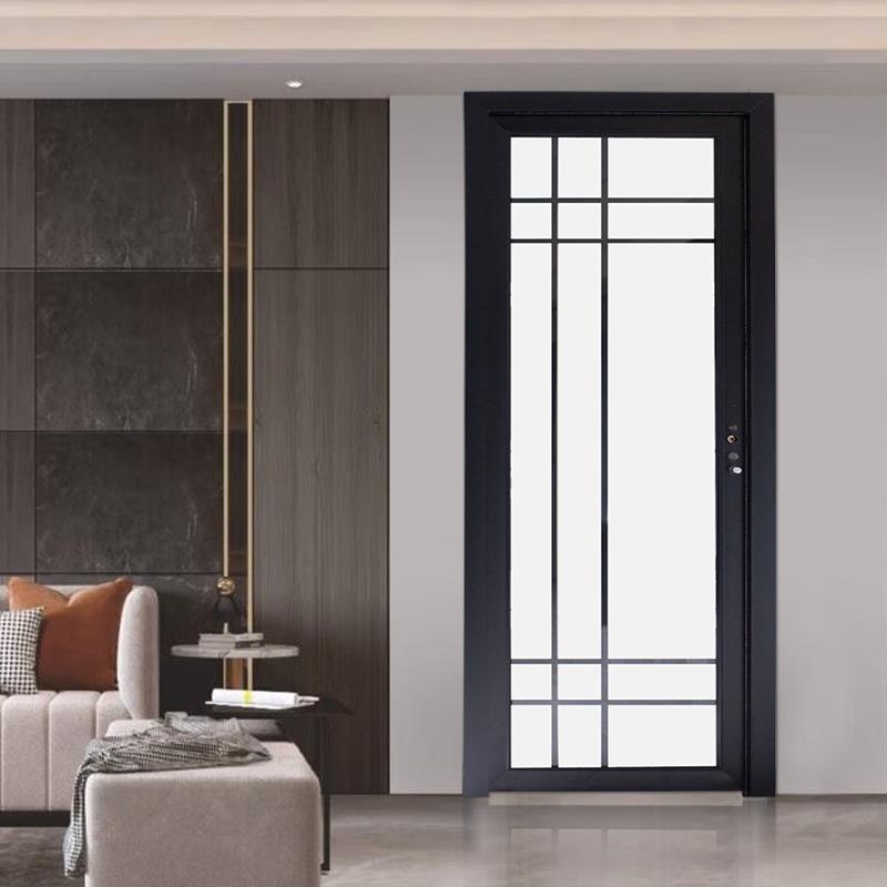 钛镁铝合金厨房门卫浴门卫生间厕所门平开钢化玻璃门简约家用门