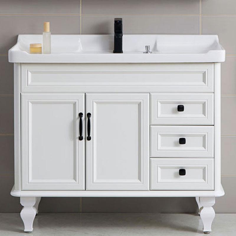 简约防水化妆室落地式洗面盆洗脸洗手池洗漱台盆镜柜卫浴室柜组合