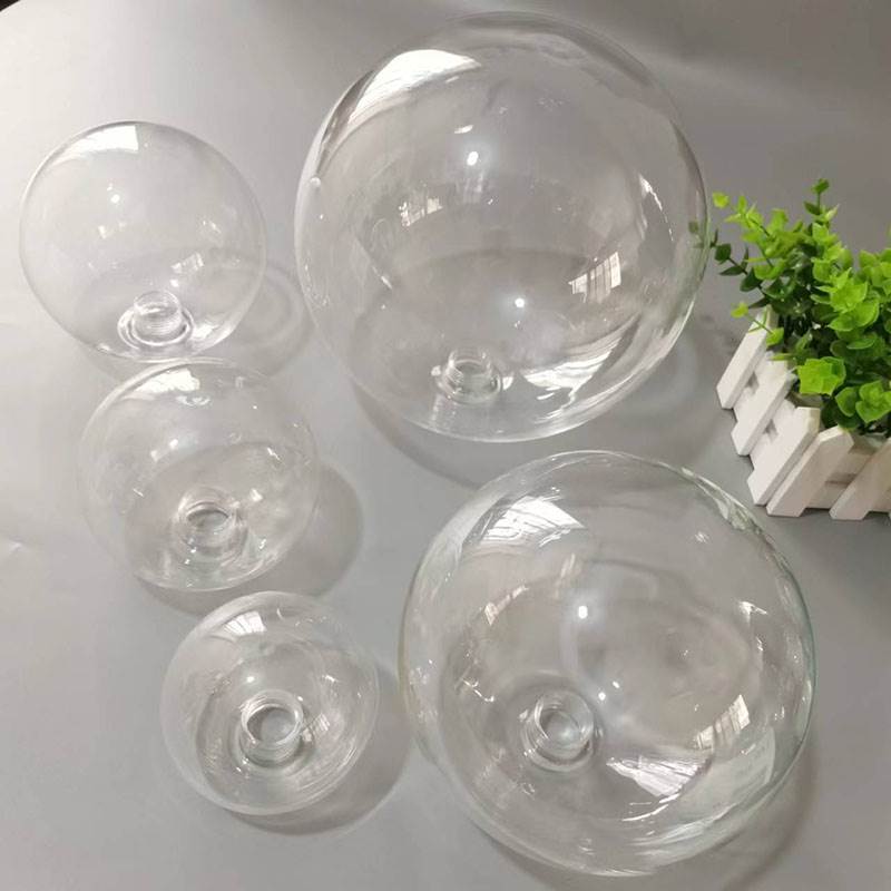 灯具配件G9圆球玻璃灯罩客厅餐厅魔豆吊灯透明奶白磨砂琥珀色外壳