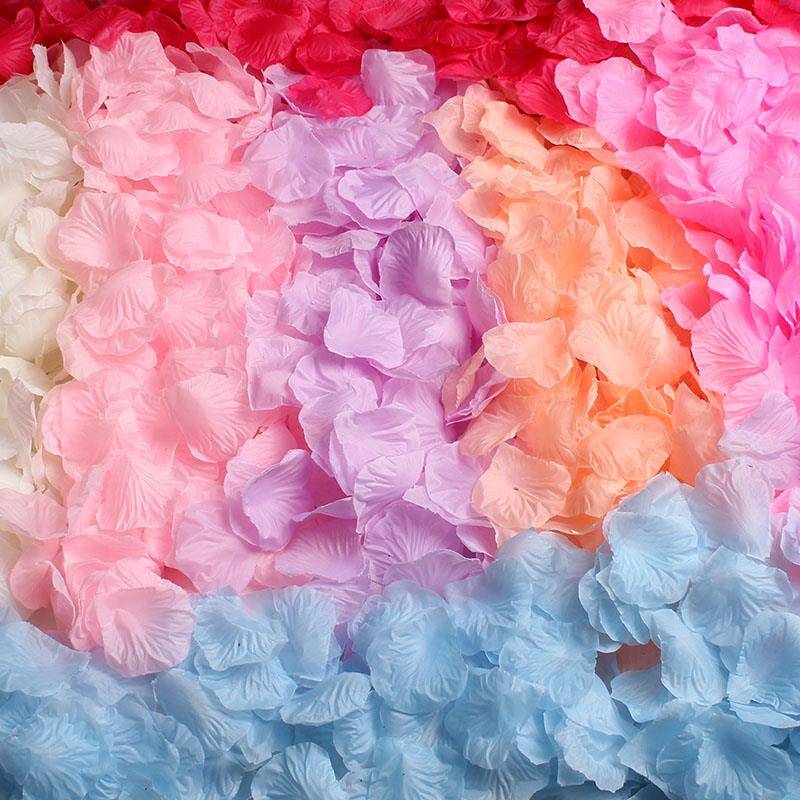 包邮!婚庆花瓣仿真玫瑰结婚T台手撒花KTV一斤装500克厂家7300片