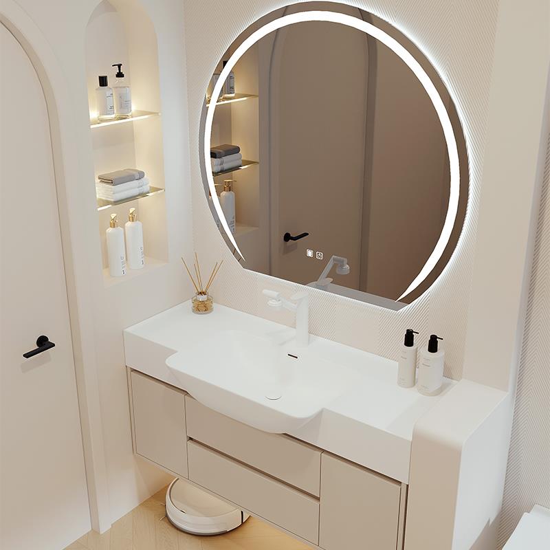 安苒卫浴小户型40进深一体盆浴室柜组合卫生间洗手盆洗脸盆洗漱台