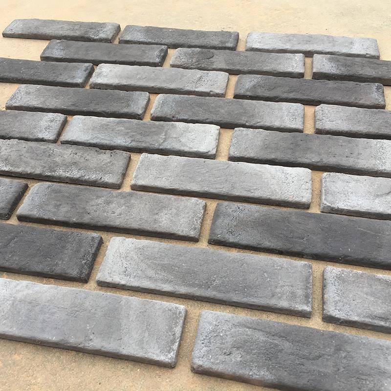 文化砖仿复古旧砖片青砖中式背景墙铺餐厅明清黑灰古建外墙小条砖