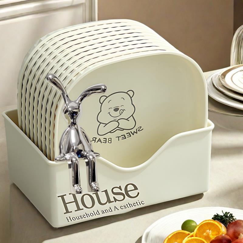 奶油风!可洗碗机!餐桌吐骨碟家用2024新款高档零食盘吐骨头盘碟