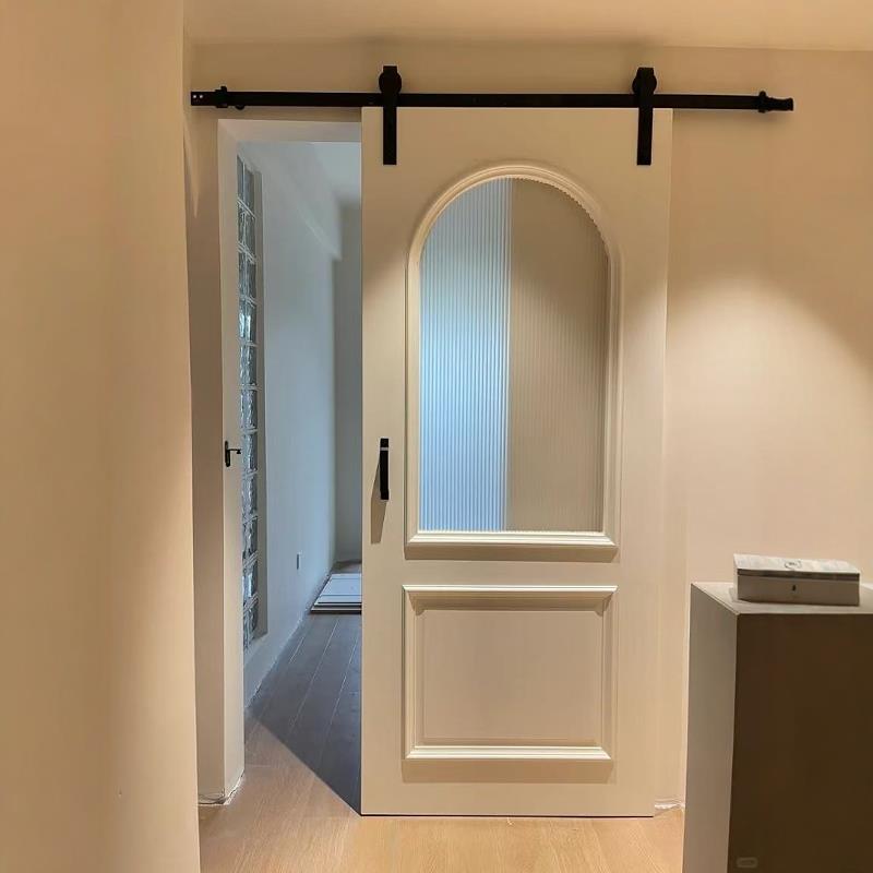 谷仓门法式玻璃门厨房化妆室厕所门卧室拉门隔断门吊滑门幽灵门