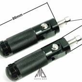 安装 复古博格 脚踏式 铝合金后脚踏 通用 钜云改装