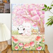 桃源记数字油画丙烯填充手绘手工插画治愈系减压油彩涂色画