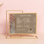 院价目表美发皮肤养生美价格表甲台牌展示牌桌面摆台设计定制