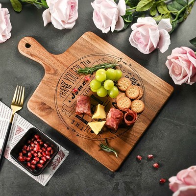 ill.F相思木披萨盘料理板实木西餐托盘牛排盘板抗菌露营摆盘