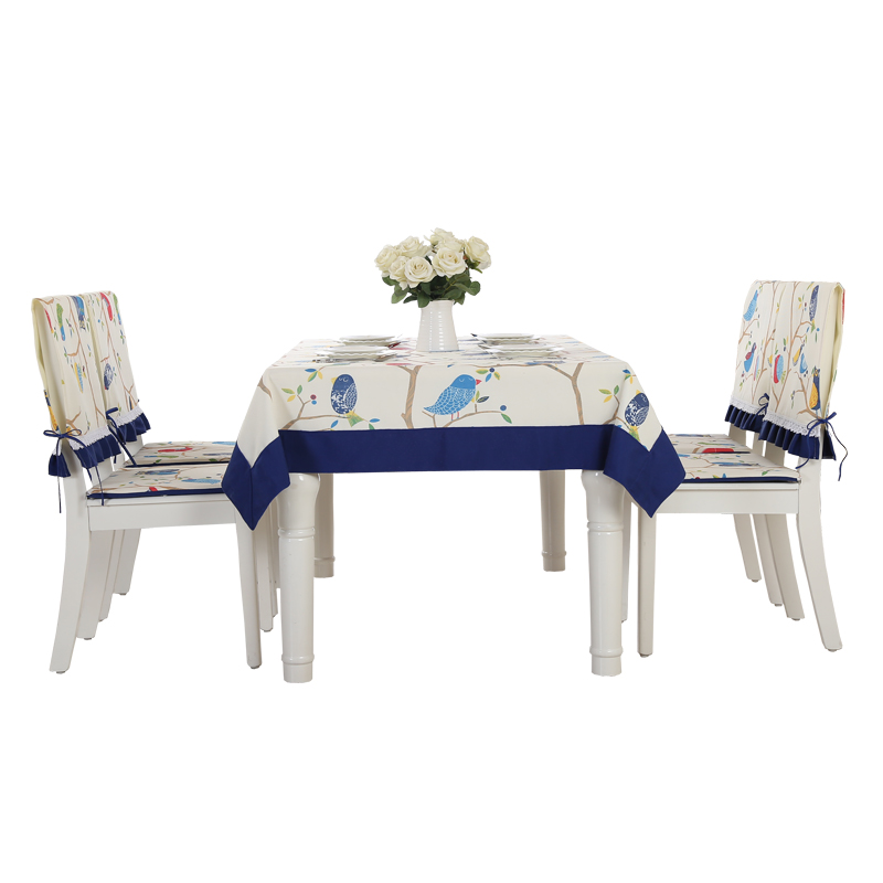 桌布布艺餐桌椅子罩长方形餐桌布椅椅垫装椅背现代家用