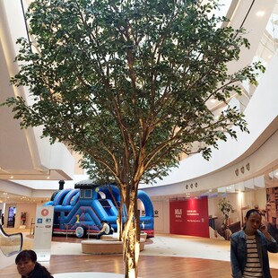 仿真树大型假树榕树绿植仿真庭院酒店大厅盆景假树装饰