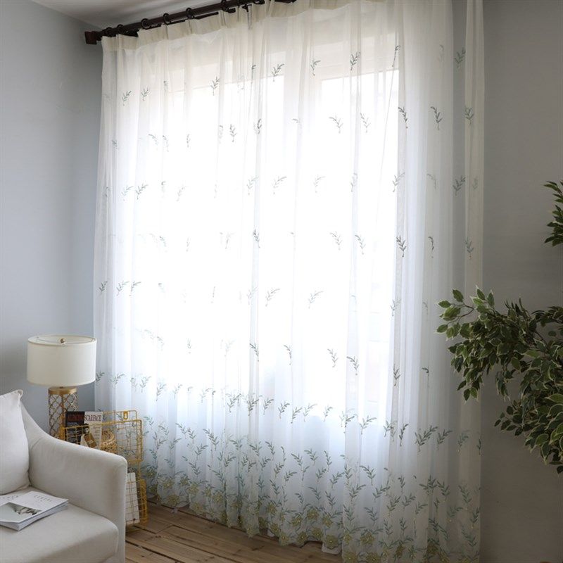 小美风 珍珠钉水溶绣纱 小新叶子纱帘 客厅窗纱 窗帘布,居家布艺,定制窗帘,淘宝优惠券,粉丝福利购,淘宝优惠卷