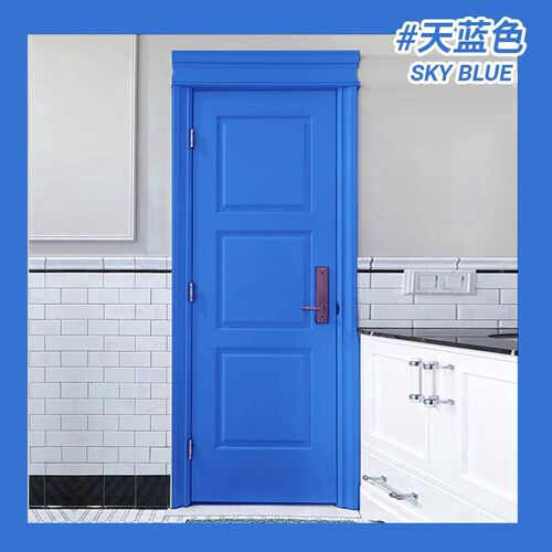 伯爵灰防盗门改色翻新改造房门铁门换色环保味水漆