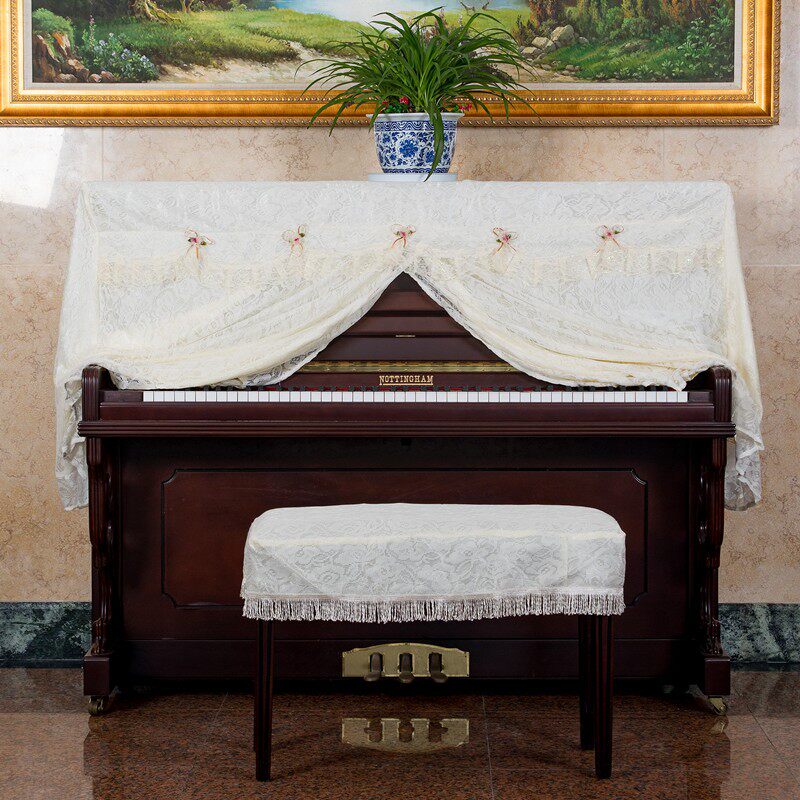 荷蕾丝钢琴半罩 层钢琴防尘罩 分帘钢琴 钢琴罩两件,居家布艺,钢琴罩,淘宝优惠券,粉丝福利购,淘宝优惠卷