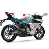 适用春风摩车纸装 鱼骨保护膜 油箱改装