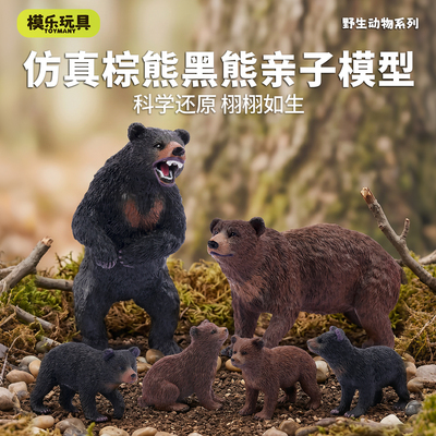 TOYMANY正品棕熊黑熊家族套装
