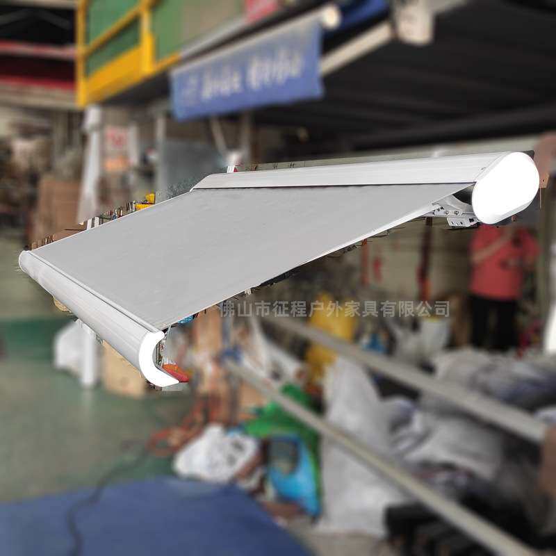 全盒遮阳棚折叠收伸缩式手摇电动遮阳蓬篷阳台庭院门面遮户外雨棚