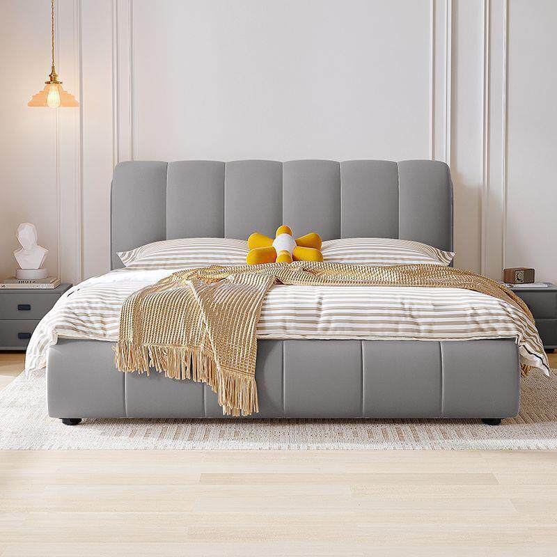 2024年新款布艺床1米5现代简约出租房家用实木主卧高端大气双人