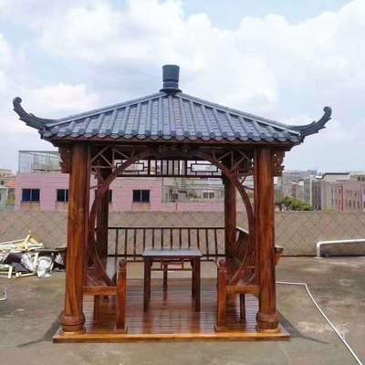 凉亭户外木四角常规树脂瓦凉亭古建凉亭长廊木屋别墅景观庭院