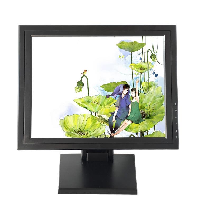 19寸电阻触摸显示器1280*1024高清显示屏收银点餐触摸显示器