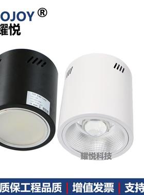 黑色明装筒灯80W100W灯120W50W门楼露台雨棚灯吊装水草植物生长灯