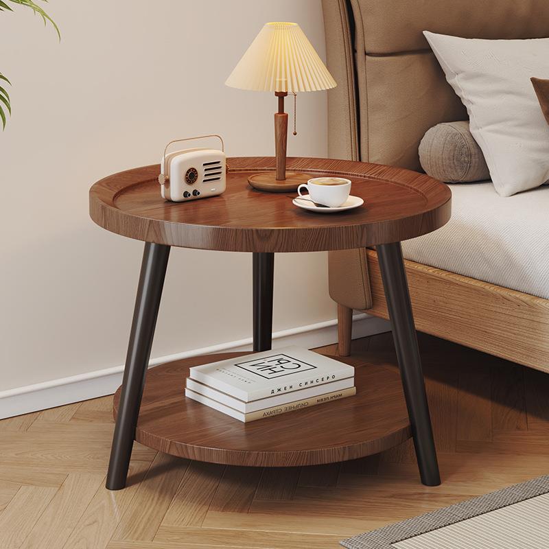 床头柜简约现代置物架小型实木家用主卧室床边收纳柜子创意小边几