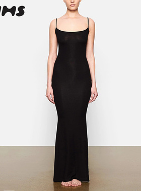 SKIMS HIRE SOFT LOUNGE吊带连衣裙宋妍霏周洁琼莫代尔包臀长裙女