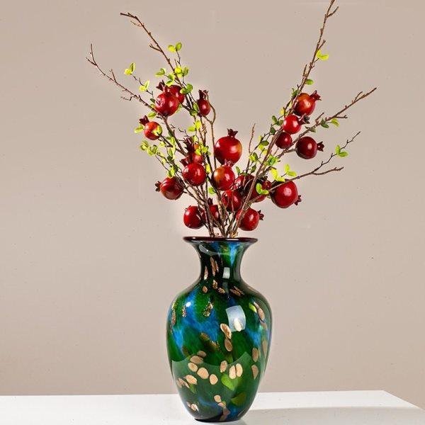 创意绿色鎏金琉璃花轻奢现客厅玄关角几电视柜装饰餐桌摆件,家居饰品,花瓶,淘宝优惠券,粉丝福利购,淘宝优惠卷