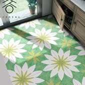 拼花法式 绿色北欧卫生间小花砖 阳台砖地砖小清新浴室餐厅厨房墙