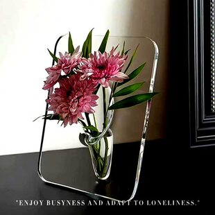 绿植亚克力相框摆件客厅水养水培新款 透明感2024插花插花高级花瓶