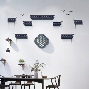 马屋背景墙立体壁饰墙壁新中式头墙饰徽派挂件檐墙仿古墙面装饰