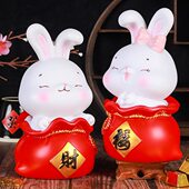 装 庆兔子创意储钱罐存钱罐节春年 饰品喜福袋2023新礼物年兔年新款