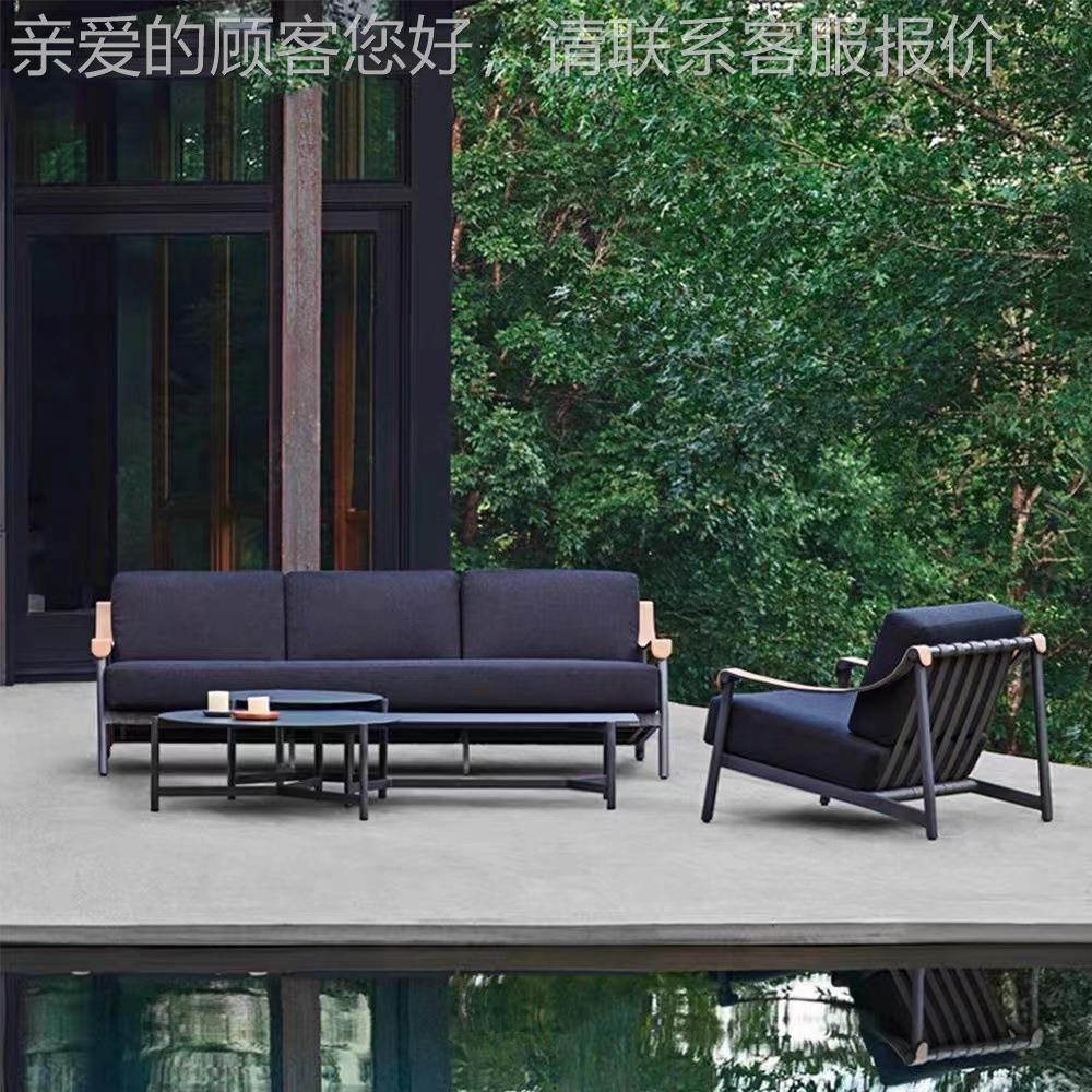 户外庭发组沙合别墅露天阳台防雨防晒家设具计师室外院休27闲藤编