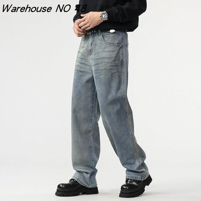 NO48巴黎风美式高街潮牌牛仔裤