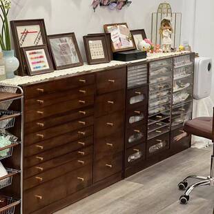 美甲收纳展示柜实木美甲饰品收纳柜甲油胶置物收纳柜美甲店落地柜