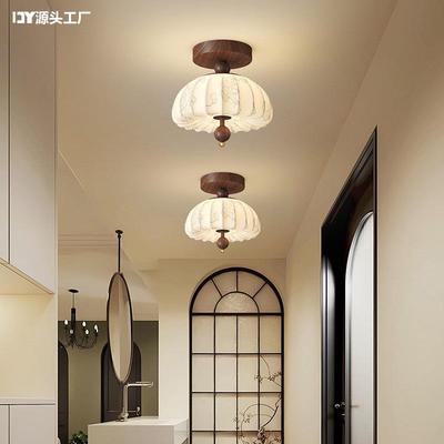 东方宋代美学吸顶灯走廊过道灯复古中国风阳台灯入户玄关LED灯具