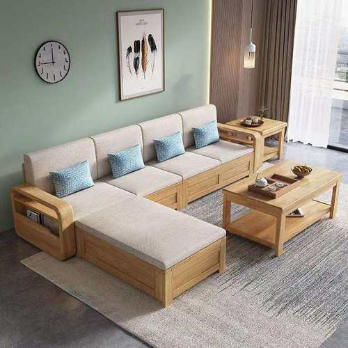 北欧实木沙发组合冬夏两用客厅现代原木色简约小户型高箱储物沙发