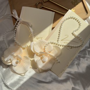 婚礼贺卡誓言卡宣言新郎新娘结婚宣言致辞本宣誓卡高级小清新简约