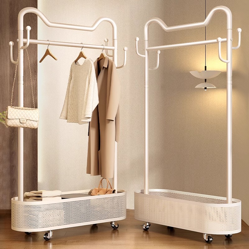 挂衣架落地家用卧室主卧内房间的晾置衣帽架子床边简易脏衣篓衣架