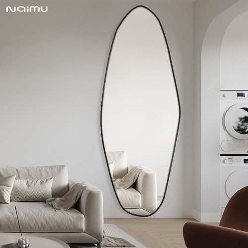 客厅全身异形镜高级感衣帽间试衣镜贴墙壁挂式玄关镜子挂墙穿衣镜