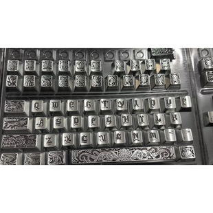 现货全金属键帽镜面银上古之神锌合金材质精雕+填色工艺现货微瑕