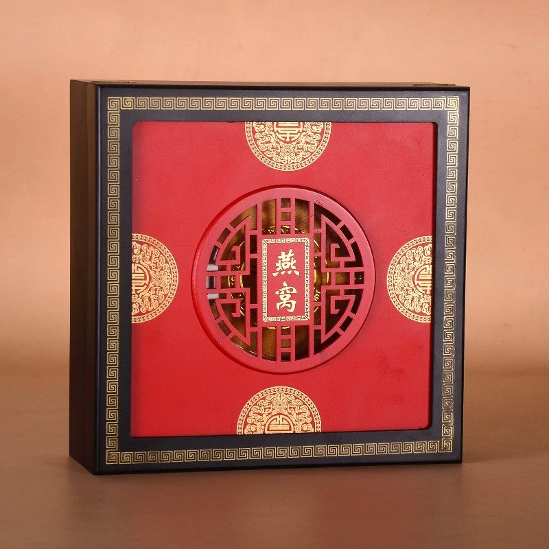 雕刻燕窝包装盒礼品盒高档节日红色木盒250克盒子,包装,礼品盒,淘宝优惠券,粉丝福利购,淘宝优惠卷