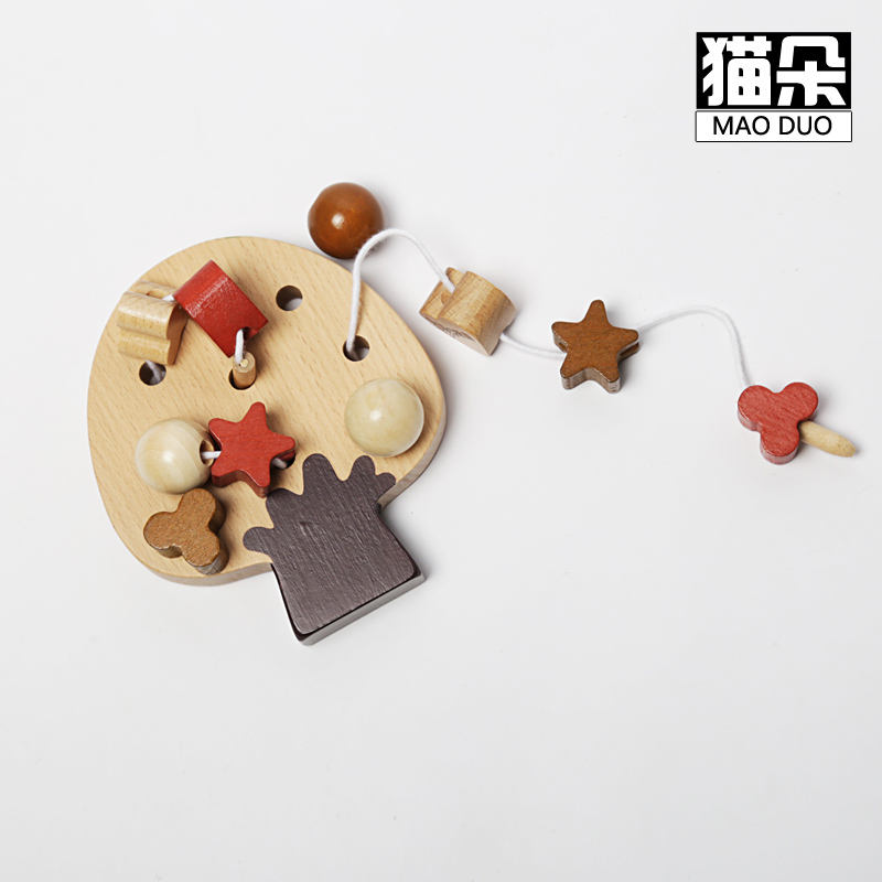 猫朵.宝宝穿线串珠早教益智玩具8-12个月儿童串珠大颗粒益智1-3岁